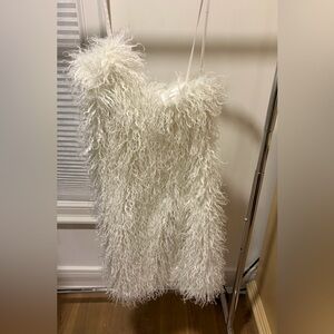 Simon Miller White Fur Mini Dress Size XS